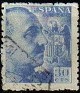 Spain 1940 Franco 30 CTS Azul Edifil 924. España 924usa. Subida por susofe